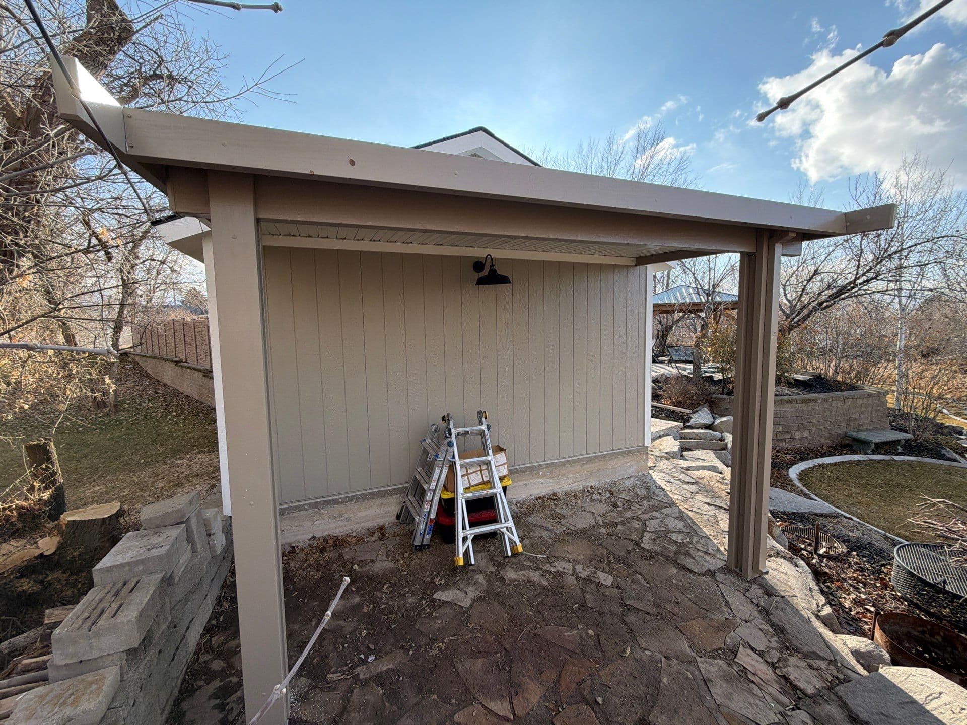 Gallery photos for Enhancing Outdoor Spaces with a New Patio Cover and Custom Shed: Image #1