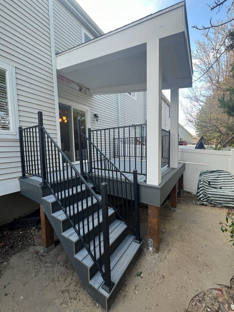 Deck Construction with Awning and Railings in Bountiful, UT image