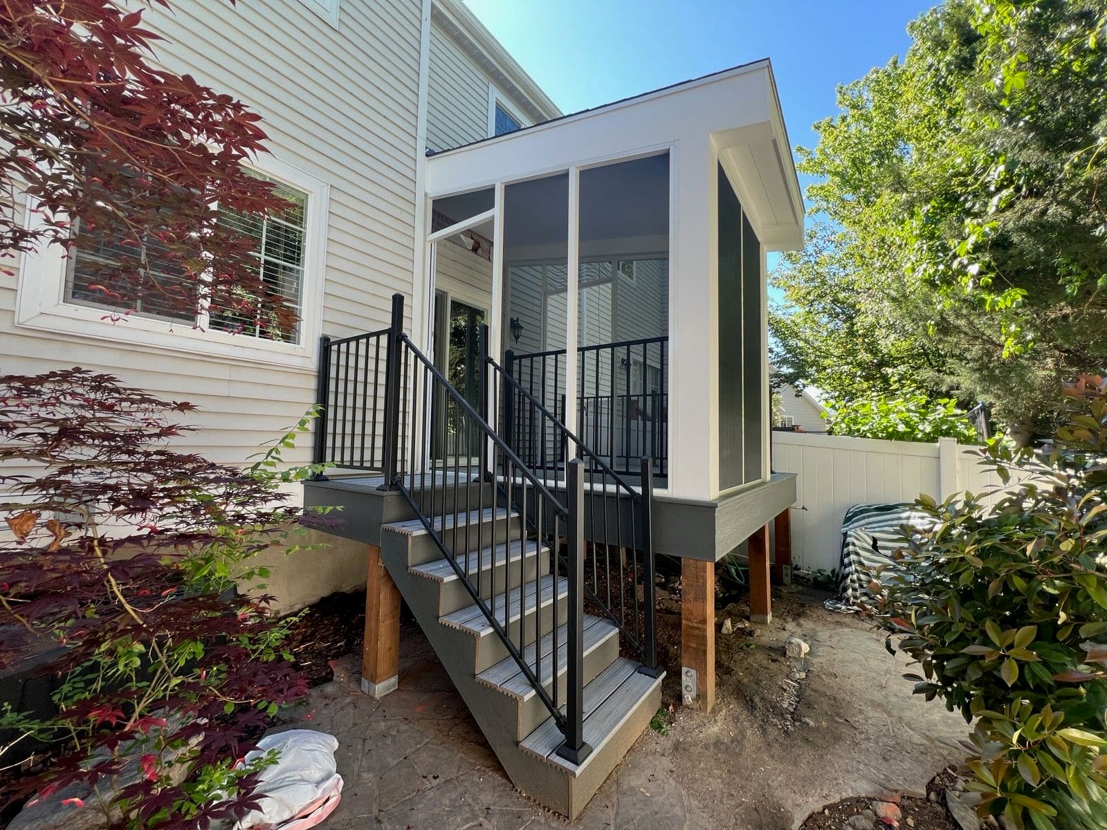 Modern Screened-In Porch Transformation in Bountiful UT image